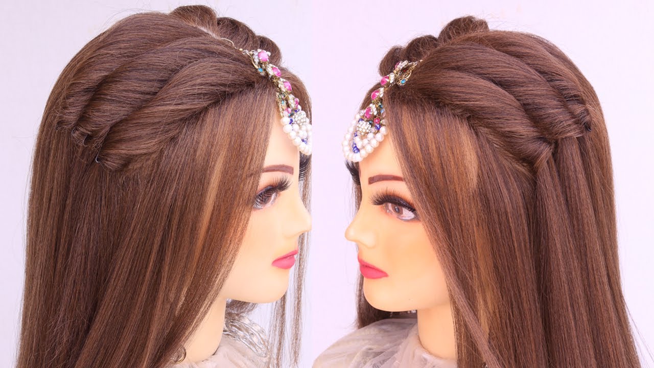 2 easy open hairstyle for wedding l reception look l front variation l wedding hairstyles kashee's