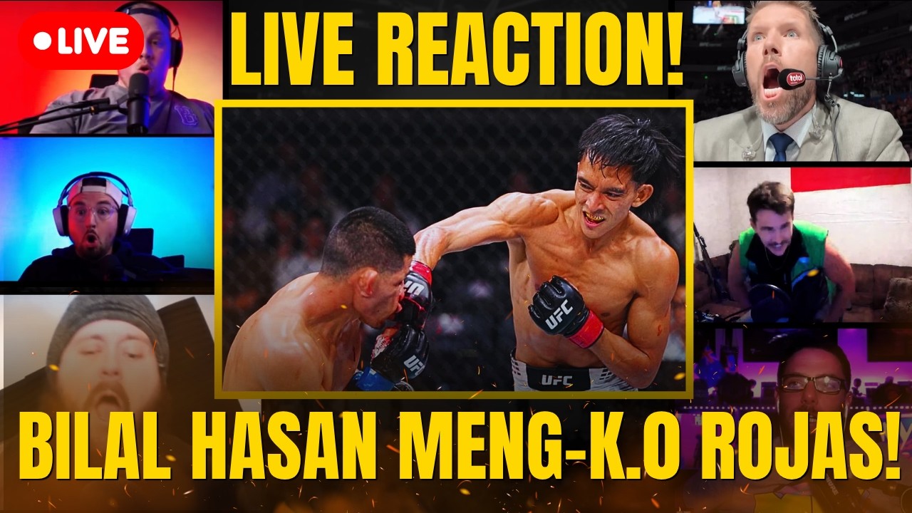 🔴 LIVE REACTION FIGHTER & FANS UFC : BILAL HASAN K.O NILSON ROJAS UFC SHANGHAI! #ufc