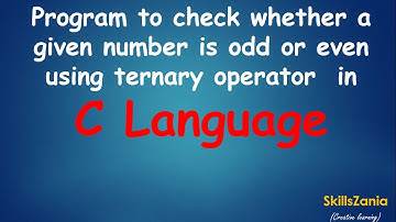 Program to check whether given number is odd or even using ternary operator in C Language