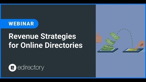 eDirectory Webinar - Revenue Strategies for Online Directories