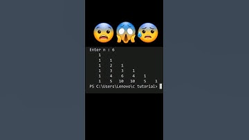 #shorts Pascal triangle an array program😰ll #coding #shorts #viral #youtubeshorts