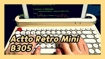 ASMRㅣActto Retro Mini B305 Keyboard ASMRㅣMembrane KeyboardㅣCozy Sounds for sleep, studying, working