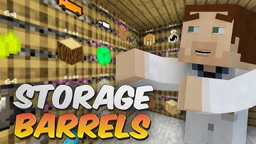 Storage Barrels in Minecraft - Barrels Mod Showcase - Works w/ Redpower 2 & Buildcraft!
