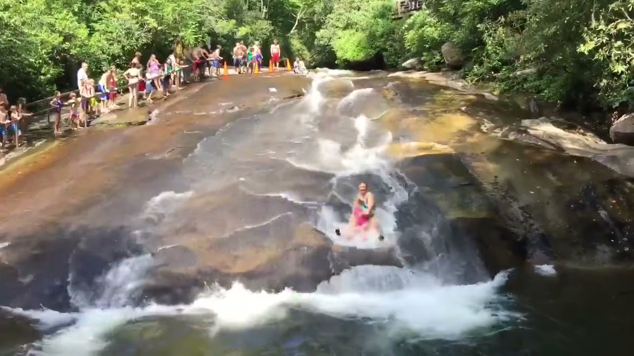 Sliding rock North Carolina August 8, 2018