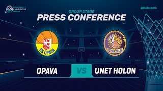 Opava v UNET Holon - Press Conference - Basketball Champions League 2018