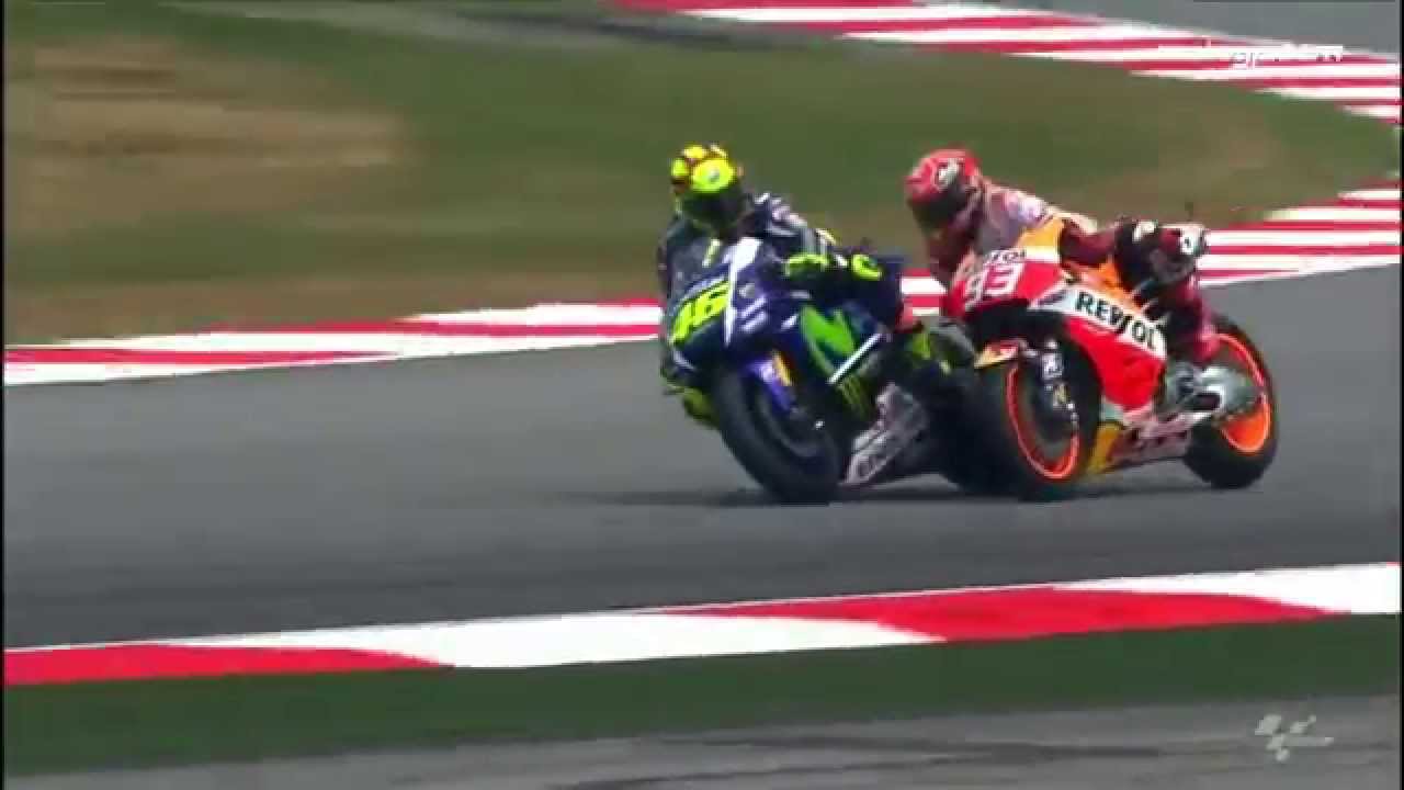 Video Lucu Rossi VS Marquez Sepang 2015 Marquez Crash