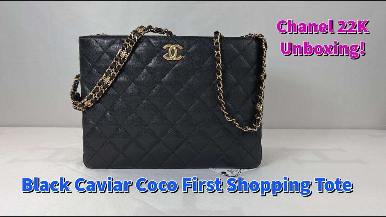 For Sale! Chanel Black Caviar Coco First Shopping Tote. The Most Popular  Tote of 22K. 