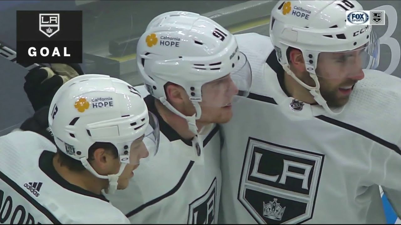 Carl Grundstrom dekes around Vince Dunn before ripping the puck past Ville Husso