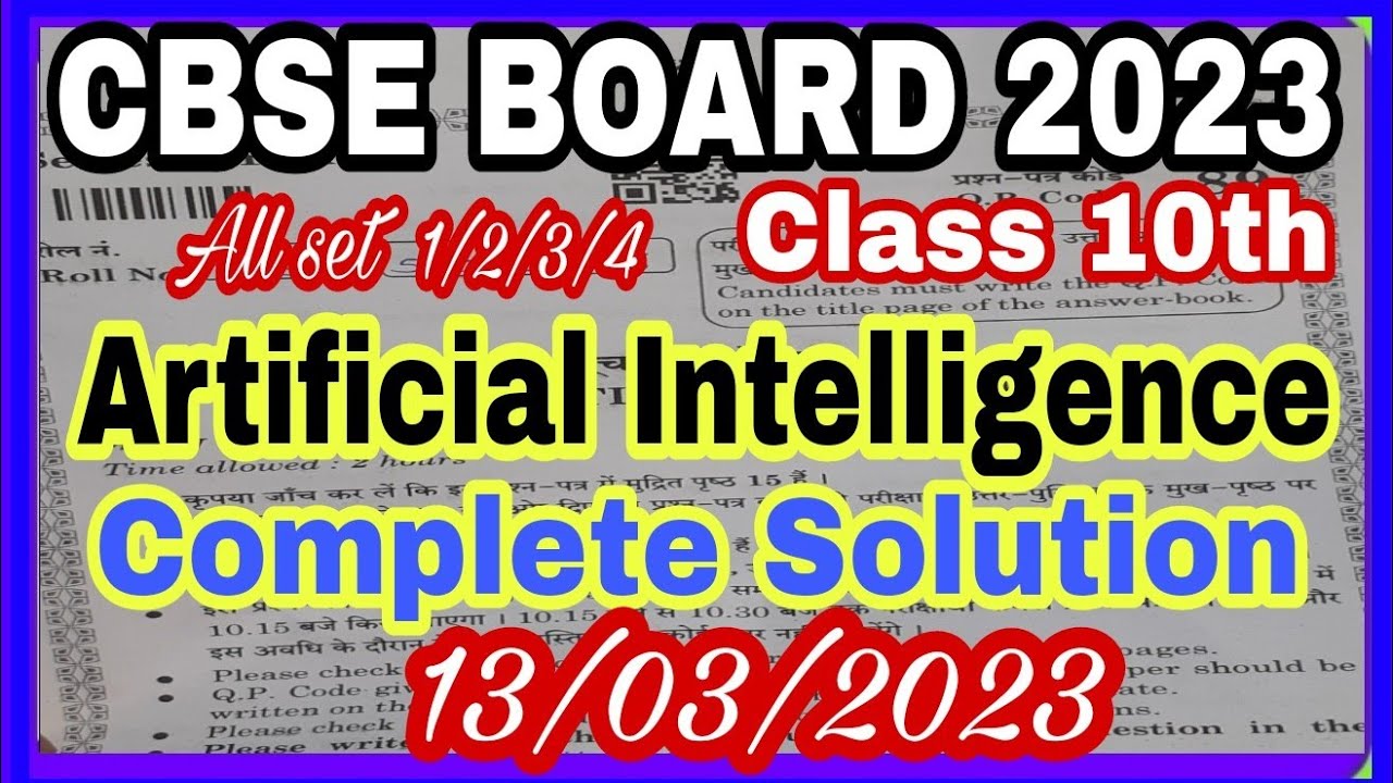 Cbse class10 Artificial Intelligence|AI Complete Solution 2023 ...