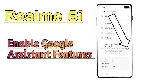 Realme 6i || Wake Google Assistant Features With Power Button
