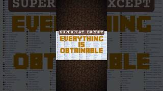 I made Superflat except it has everything! #minecraftshorts #minecraft #datapack