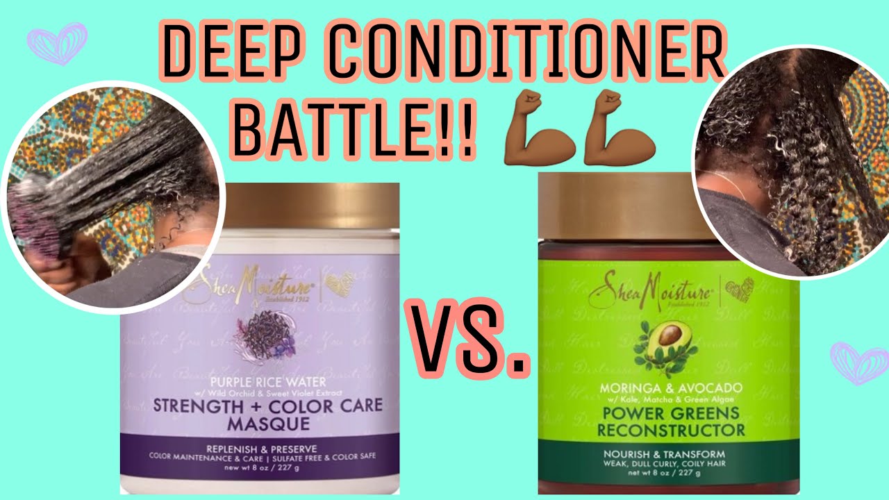 BATTLE OF THE SHEA MOISTURE MASQUES | POWER GREENS RECONSTRUCTOR vs ...