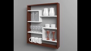 Wall Mount Kitchen Spice Shelves Rack Installation - DAS Gracye