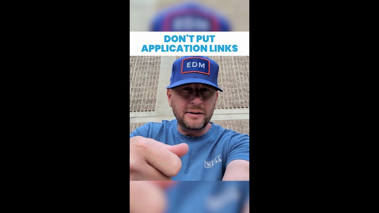 Don't Put Application Links