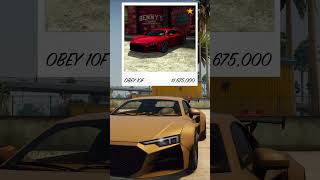 ✅ТОП 5 САМЫХ БЫСТРЫХ АВТОМОБИЛЕЙ В GTA 5 Online #shorts