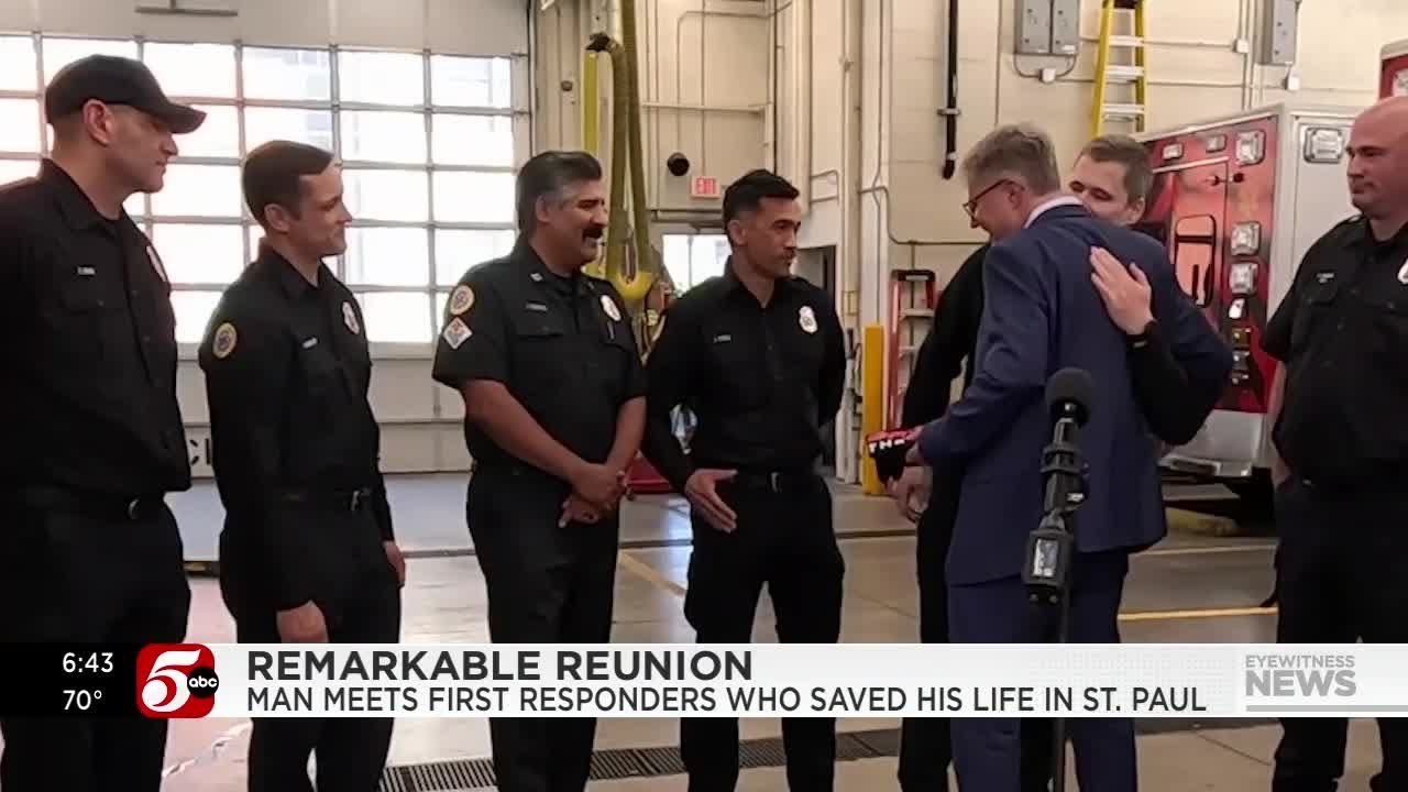 Man reunites with St. Paul first responders after they saved his life ...