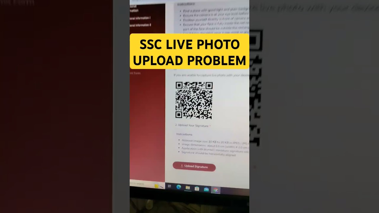 SSC LIVE PHOTO UPLOAD PROBLEM 2024 