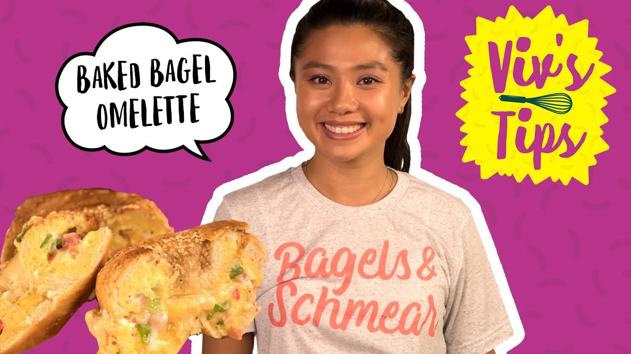 How to Make a Baked Bagel Omelette | Viv’s Tips | Food Network