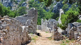 Ancient city of Olympos on the mountain