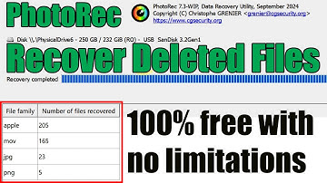 Recover Deleted Files using PhotoRec with graphical user interface (100% free with no limitations)