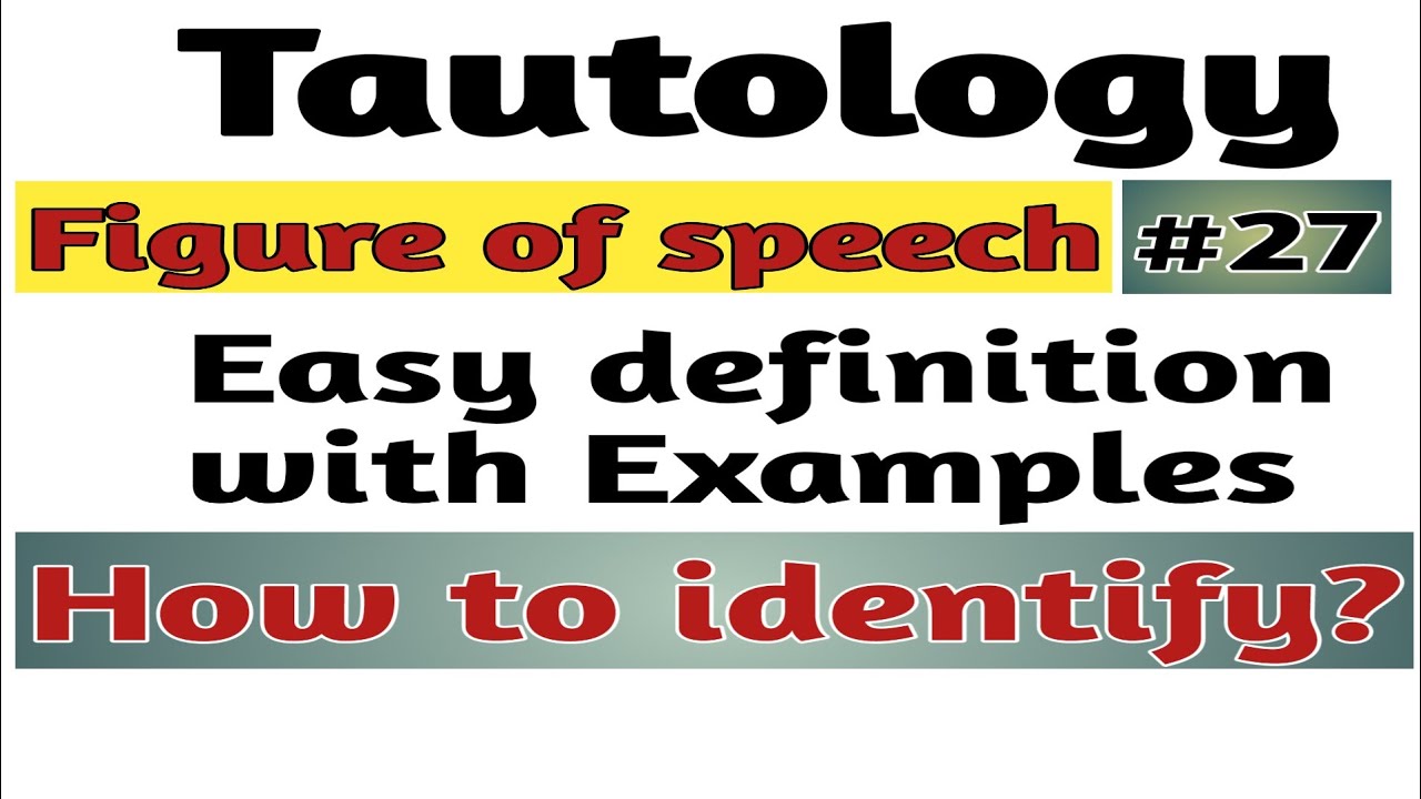 Tautology-Figure Of Speech - Youtube