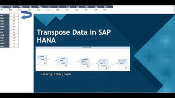 Transpose data using Flowgraphs in SAP HANA