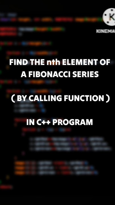 Find the nth Element of a Fibonacci series #programming #coding #code # ...