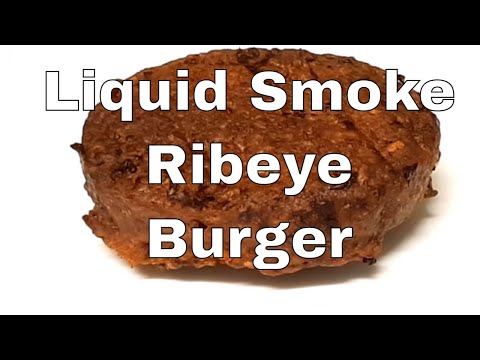 Liquid Smoke Ribeye Burger in The NINJA FOODI