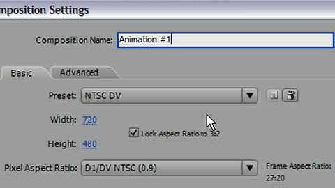 Create a New Composition in After Effects CS3