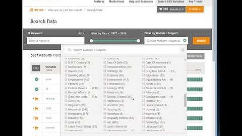 GSS Data Explorer Finding and Selecting  Variables