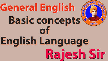 Basic concepts of English Language of B.A&B.Sc-1st UG General English Video Lecture Hindi SVM JOBNER