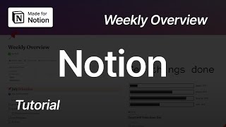 NOTION 101: Create a Weekly Overview in Notion! | Maria Leden
