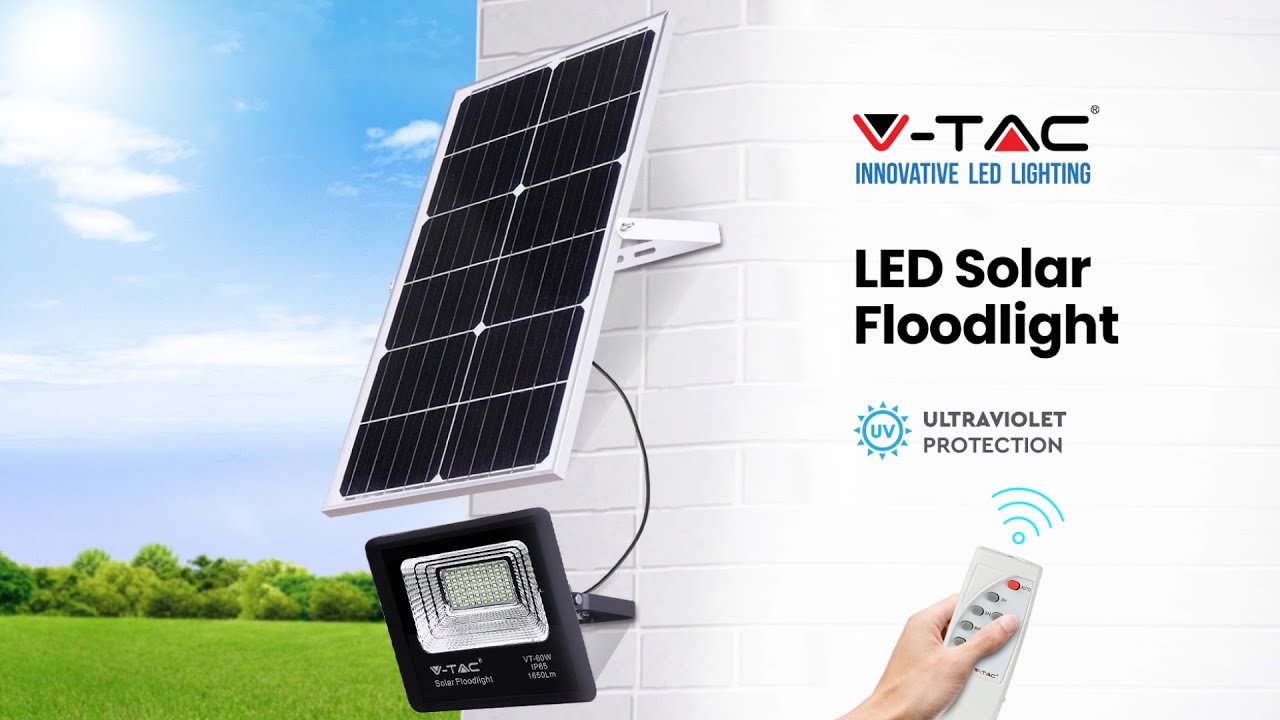 V-TAC's Floodlights with Solar Panels 