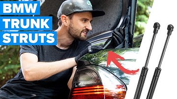 HOW TO REPLACE BMW TRUNK STRUTS | Easy 5 Minute DIY