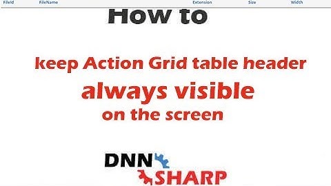 Make your table header to stick to top of screen
