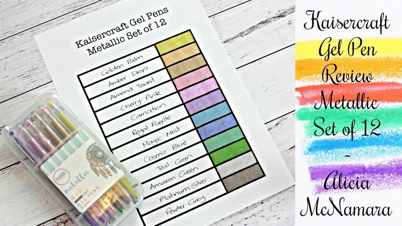 Gel Pens Review Kaisercraft Metallic Set of 12 YouTube