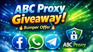 ABC Proxy Giveaway 🎁 |🔥Number Facebook🔥| ONLINE TECH
