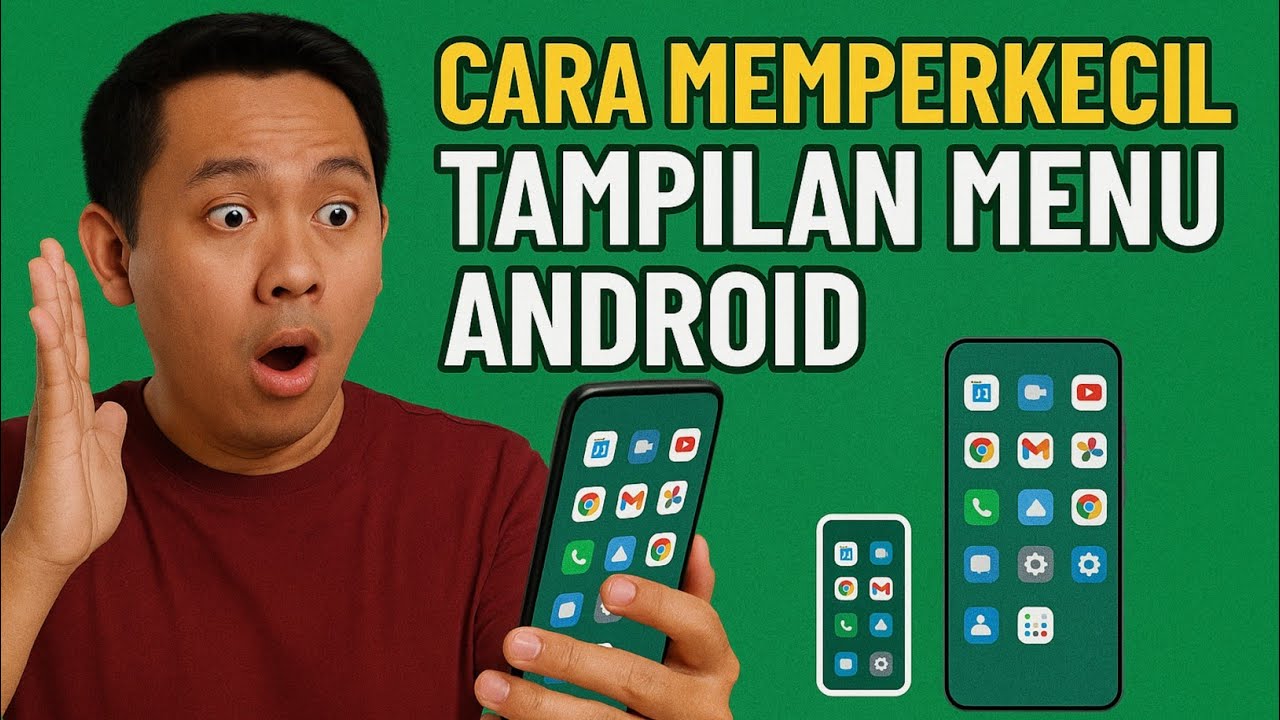 Cara Memperkecil Tampilan Menu Android - YouTube
