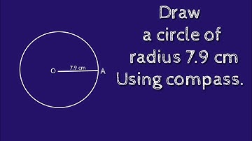 How to construct a circle of radius 7.9 cm using compass. shsirclasses.
