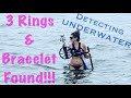 Gold And Silver Rings Found Underwater Metal Detecting