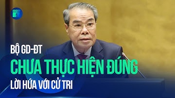 Trưởng Ban Dân nguyện: Bộ Giáo dục và Đào tạo chưa thực hiện đúng lời hứa với cử tri | VTC1