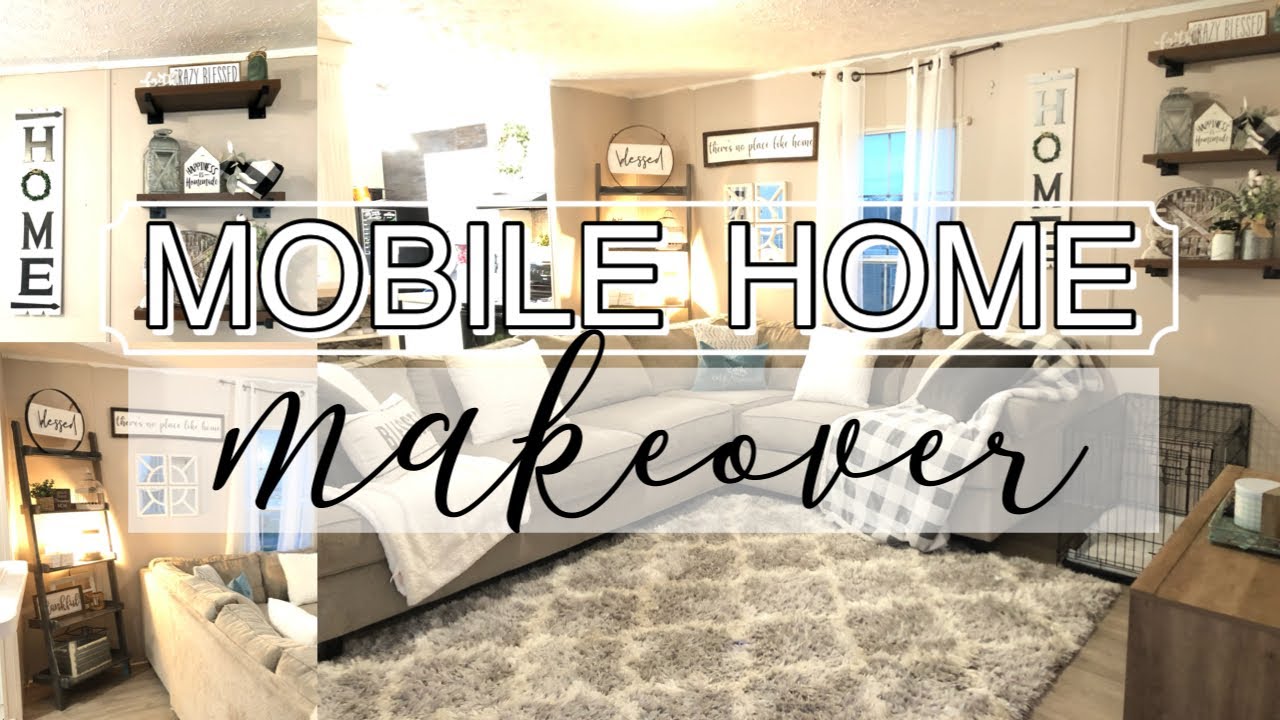Decorate my single wide mobile home with me | Mobile home makeover ...
