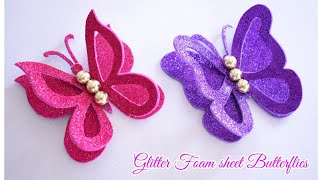 DIY Crafts : How To Make Paper Butterflies (Very Easy ) | Glitter Foam Sheet Butterfly| artmypassion screenshot 4