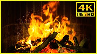 🔥 Burning Fireplace for Cozy Night | Relaxing Fireplace 4K & Crackling Fire Sounds | ASMR Fireplace