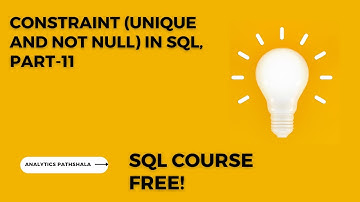 CONSTRAINT IN SQL - UNIQUE AND NOT NULL CONSTRAINT  - NOT NULL IN SQL - UNIQUE IN SQL (URDU / HINDI)