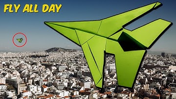 How to fold a paper airplane to fly forever and not fall all day (EASY)