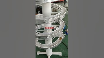 Maxsen new product plastic flexible chain spiral conveyor with aluminum profiles for tobacco factory