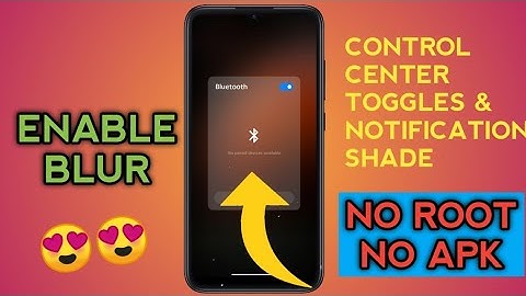 Enable Blur in Control Center Toggles & Notification Panel 😍😍 || No Root No Apk 🔥🔥 || Install Now 😎😎
