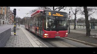 Sweden, Stockholm, Bus 76 Ride From Djurgårdsbron To Ljusterögatan Walk