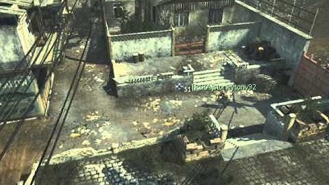 MW3 Throwing knife kill over map in mission...